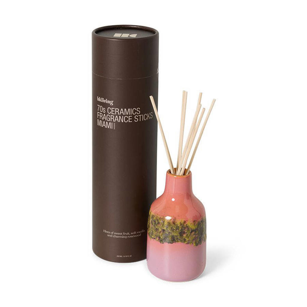 HKLIVING geurstokjes 70's ceramics - Miami - 200 ml