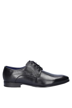 leren veterschoenen zwart