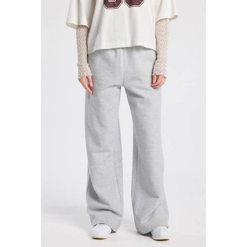 America Today wide leg regular waist casual broek grijs afbeelding