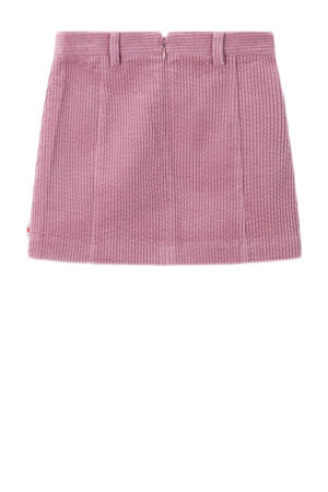 corduroy korte rok roze