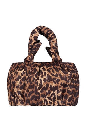 mini handtas Lexie Leopard bruin