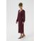 Cream midi jurk donkerrood