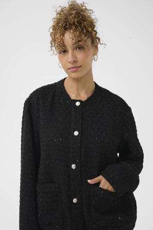 jasje met lurex zwart