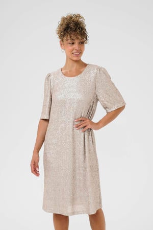 midi jurk crème