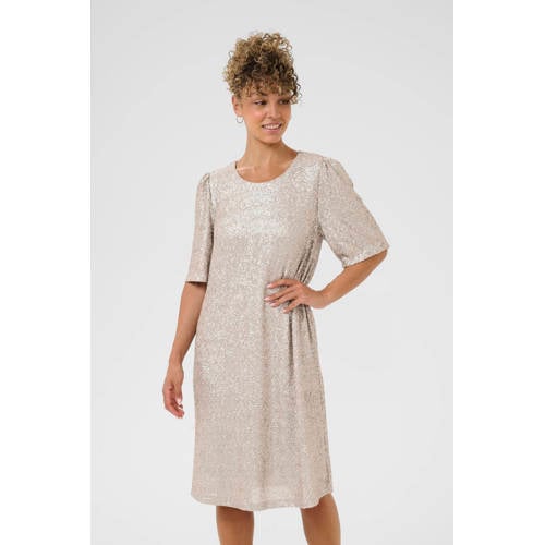 Cream midi jurk crème afbeelding