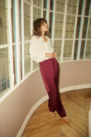 thumbnail: Cream regular high waist broek