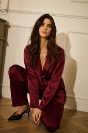 thumbnail: Cream regular high waist broek
