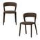 WOOOD WOOOD Noble Eetkamerstoelen - Polyester - Warm Bruin - Set van 2