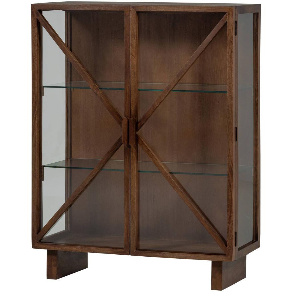 WOOOD WOOOD Kella Kast 2-Deurs - Mango Hout - Naturel - 132x100x44