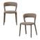 WOOOD WOOOD Noble Eetkamerstoelen - Polyester - Warm Bruin - Set van 2