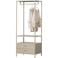 WOOOD WOOOD Ferris Open Kledingkast 100 cm - Metaal - Zand - 185x70x54