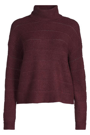 gestreepte coltrui donkerrood met glitter