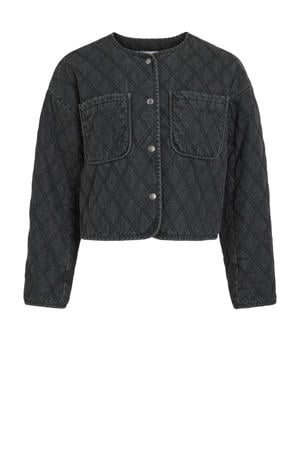 denim spijkerjas quilted grey denim