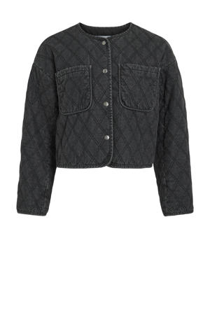 denim spijkerjas quilted grey denim