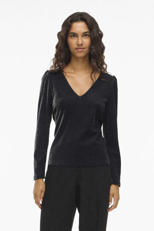 top zwart met glitter