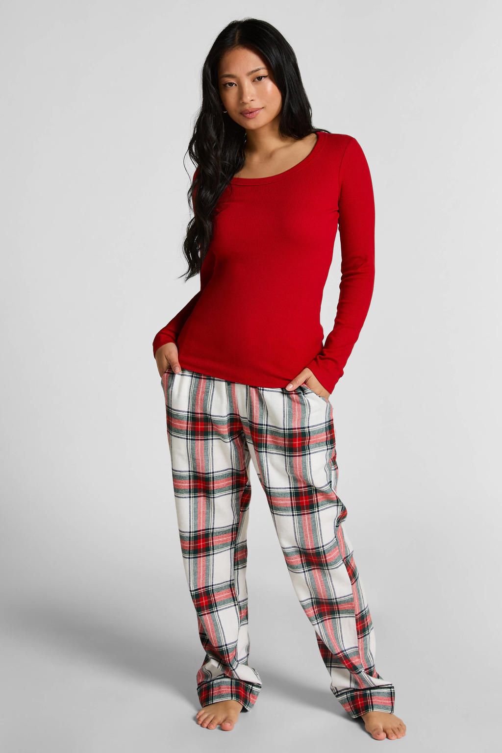 Hunkemöller pyjamatop rood