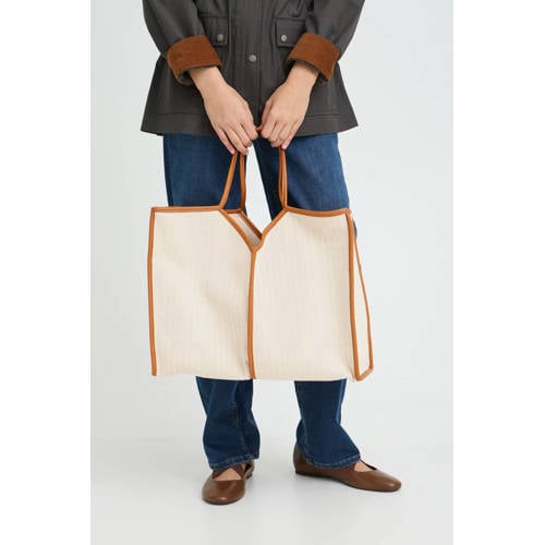 ICHI shopper IAALICE ecru afbeelding
