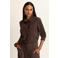 Expresso travelstof blouse donkerbruin