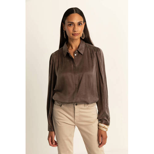 Expresso blouse donkerbruin afbeelding