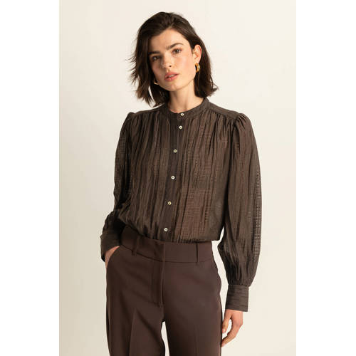 Expresso blouse donkerbruin afbeelding