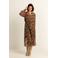 Expresso midi jurk bruin