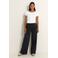 Claudia Sträter travelstof flared high waist flared broek zwart