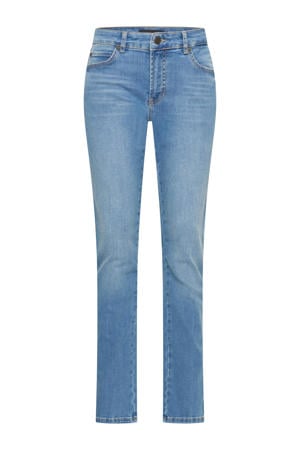 straight leg jeans medium blue denim