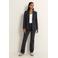 Claudia Sträter travelstof flared high waist flared broek zwart
