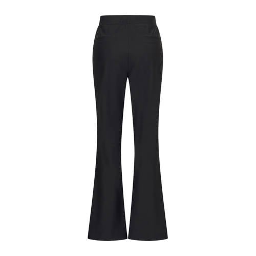 Claudia Sträter travelstof flared high waist flared broek zwart afbeelding