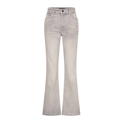 Claudia Sträter high waist flared jeans grey denim afbeelding