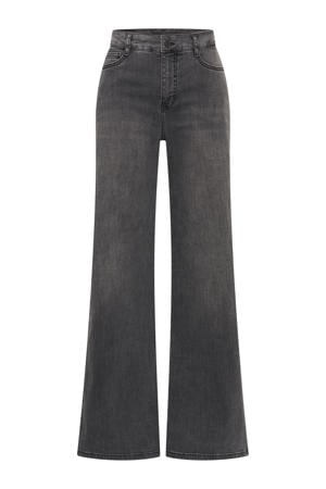 high waist wide leg jeans grey denim