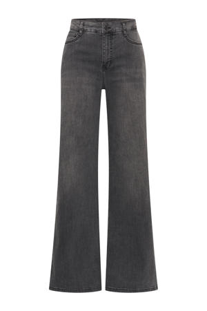 high waist wide leg jeans grey denim