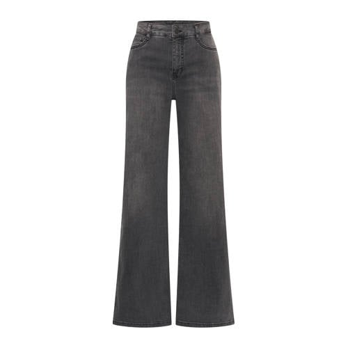 Claudia Sträter high waist wide leg jeans grey denim afbeelding