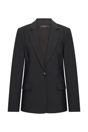 travelstof regular blazer zwart