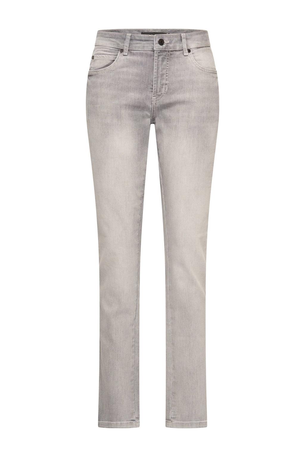 Grey denim dames Claudia Sträter straight leg jeans van denim met rits- en knoopsluiting en effen