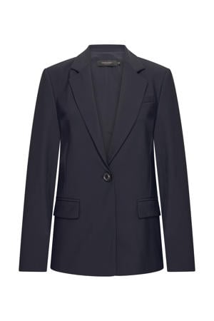 travelstof regular blazer donkerblauw