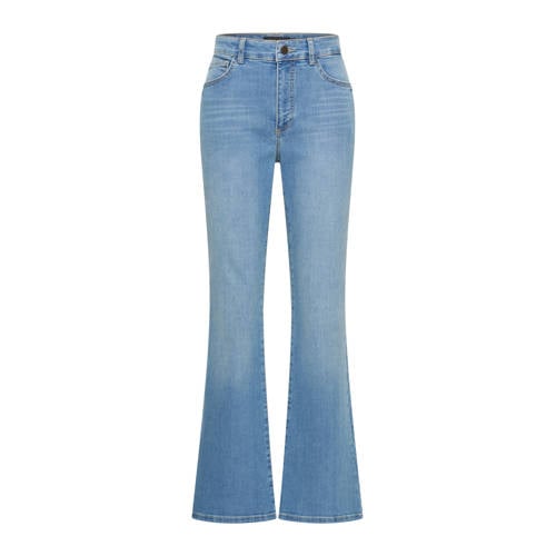 Claudia Sträter high waist flared jeans medium blue denim afbeelding