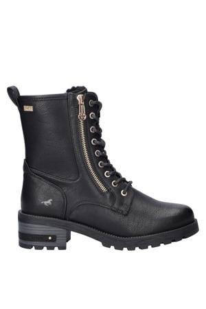 gevoerde veterboots zwart