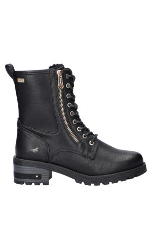 gevoerde veterboots zwart