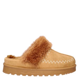 pantoffels cognac