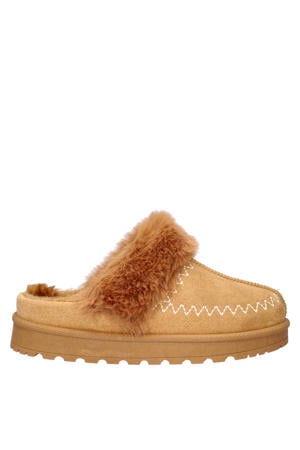 pantoffels cognac