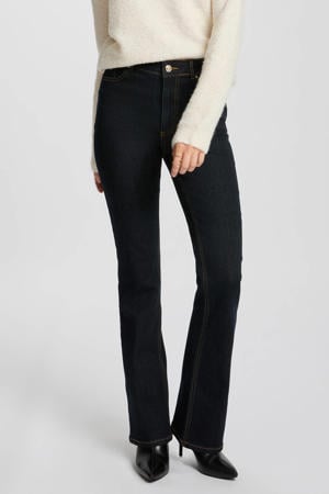 flared jeans dark blue denim