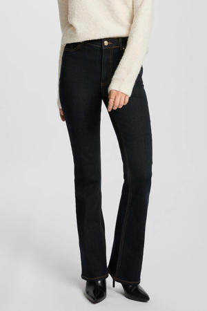 flared jeans dark blue denim