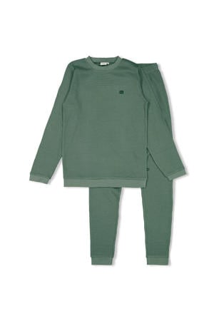 Wafelpyjama - Family Limited Edition zeegroen