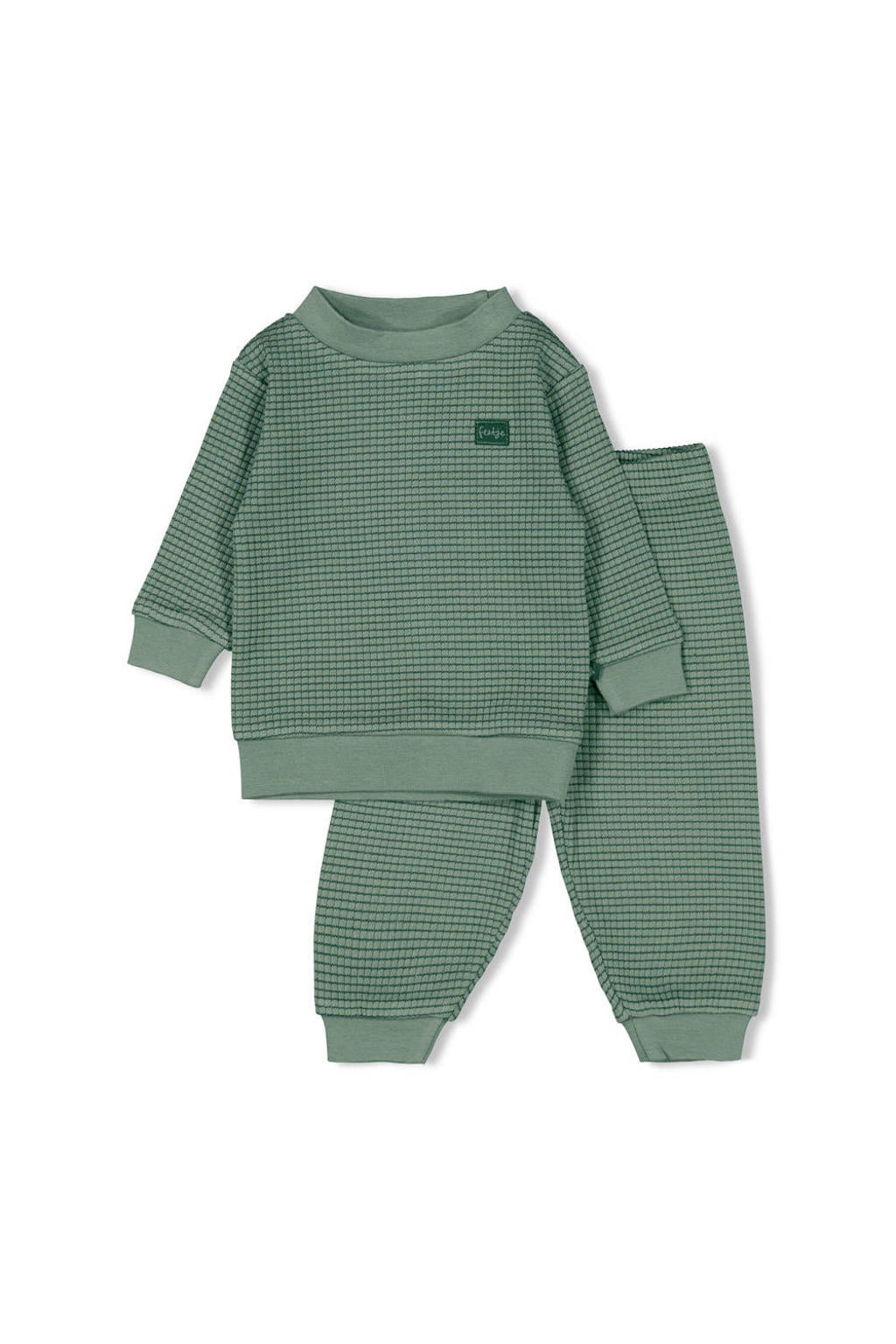 Feetje Wafelpyjama - Family Limited Edition zeegroen