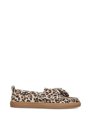 Silk suède bootschoenen met panterprint beige/bruin/zwart