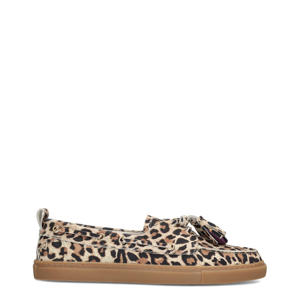 Silk suède bootschoenen met panterprint beige/bruin/zwart
