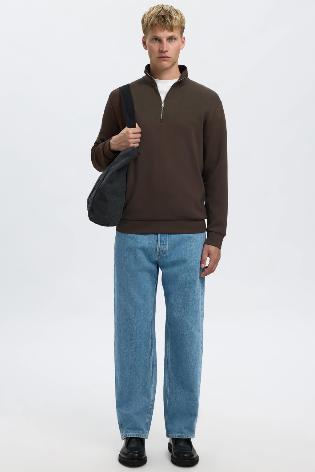 Selected sweater bruin