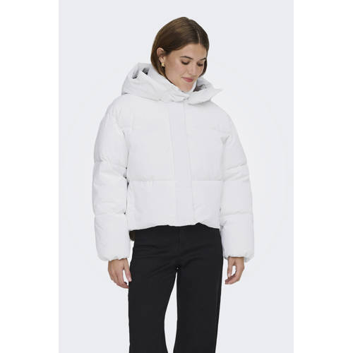 ONLY gewatteerde jas quilted wit afbeelding