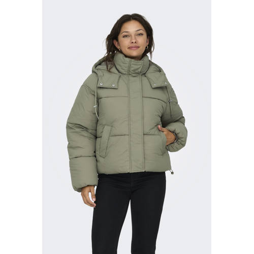 ONLY winterjas kaki afbeelding
